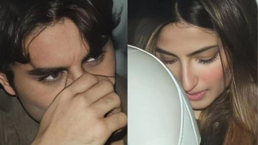 Ibrahim Ali Khan Hides Face As He Gets Clicked With Palak Tiwari After New Year Celebration.