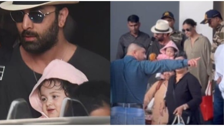 Ranbir Kapoor, Alia Bhatt’s little girl Raha Can’t Quit Grinning As Family Gets Back From New Year Vacation