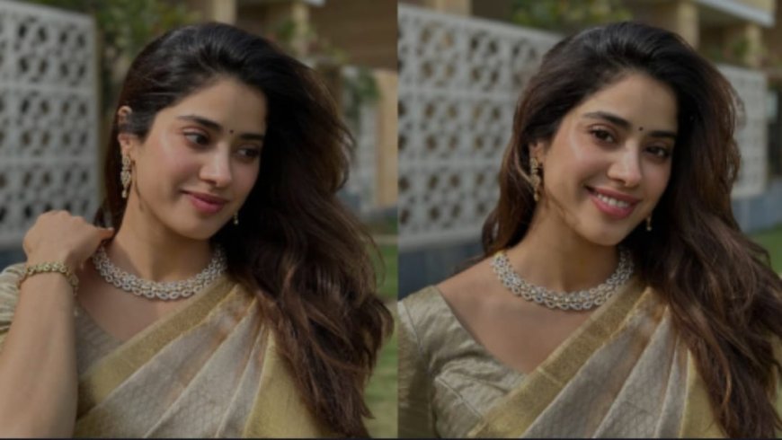 Jhanvi Kapoor's Ethereal Elegance: Embracing Tradition with Minimalistic Glam