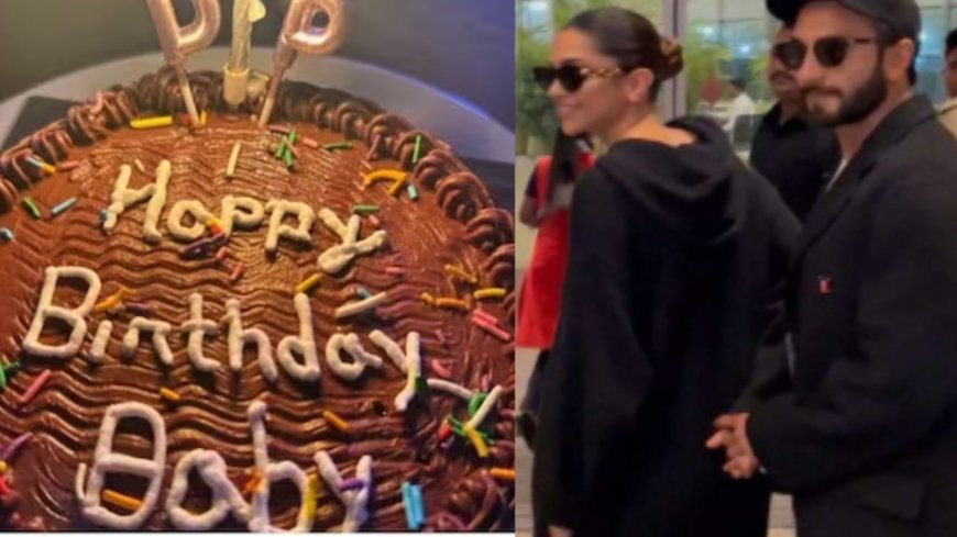 Deepika Padukone-Ranveer Singh Celebrate Deepika’s Birthday with the Paparazzi at the airport