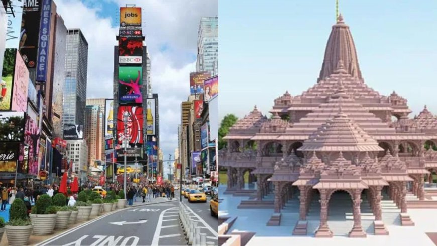 The consecration Of Ram Mandir to be featured on Times Square New York, 100 Chartered Planes to Land in Ayodhya