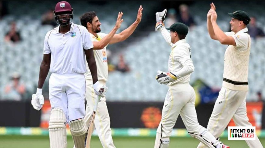 Australia beats West Indies on Day 3 of Adelaide Test by 10 wickets