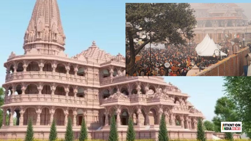 Devotees enter in huge crowds to seek blessings from Lord Ram as the gates open for the general public