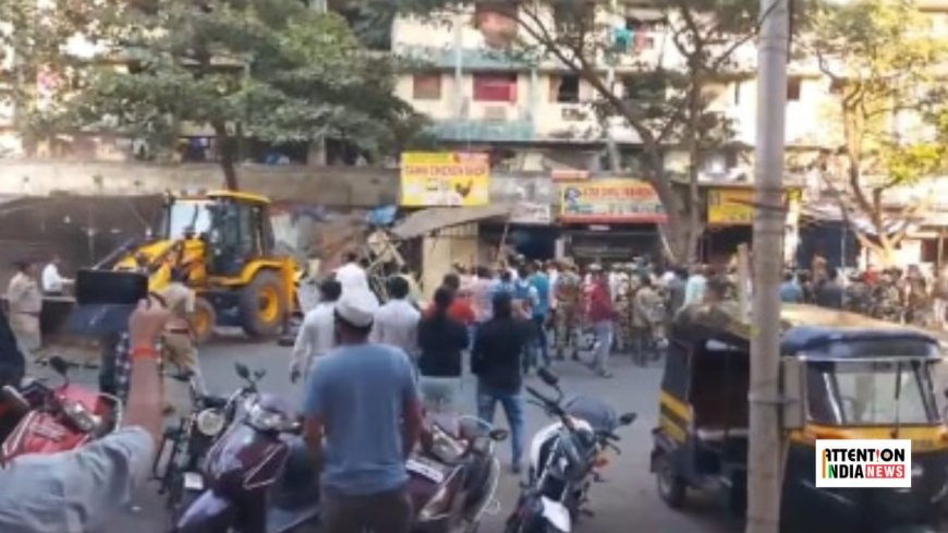 Mira Road shops demolished after the Sunday Night incident