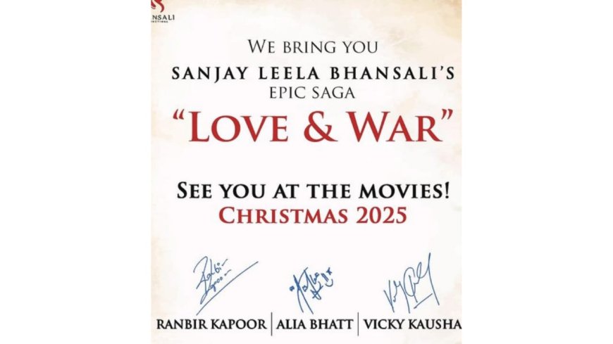 Sanjay Leela Bhansali’s Next Is Named Love And War; Ranbir Kapoor, Alia Bhatt and Vicky Kaushal To Star In Lead