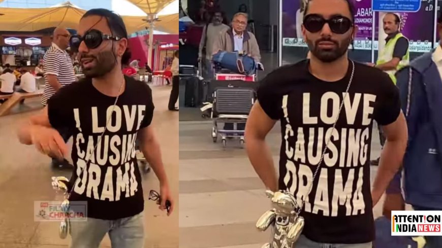 Orry's personalized "I love causing drama" t-shirt stole the show with its charming playfulness