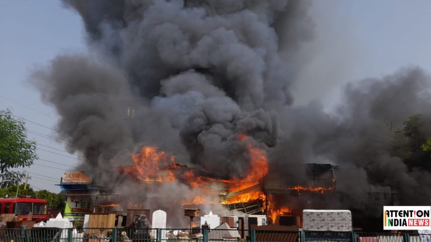 Massive Fire Breaks Out in Furniture Market in Chandigarh: No lives lost