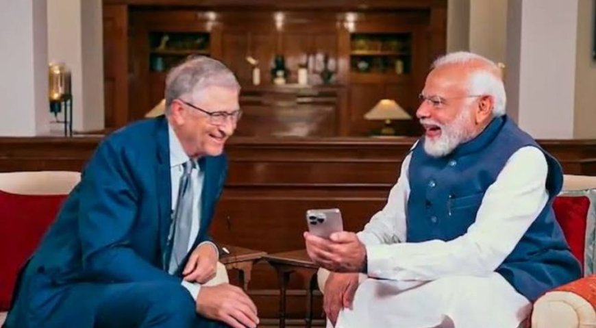 Bill Gates and Narendra Modi Talk: An Indian Child's First Words Today Are "Aai" and "AI"