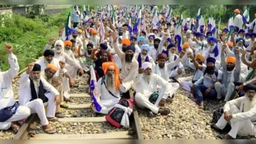 Farmers Angry again, Announcement to block Railway Tracks near Shambhu border today