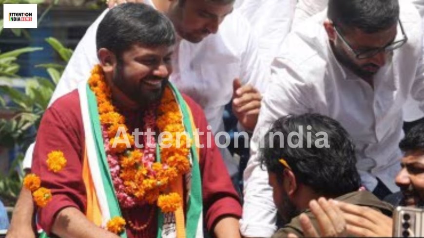 Candidate Of Congress Kanhaiya Kumar Get Attacked By A Man Acting As Supporter