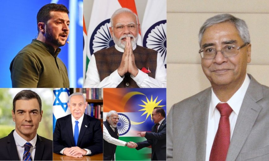 World Leaders Deuba, Zelenskyy, Sánchez , Netanyahu Congratulate PM Modi on 2024 Election Win