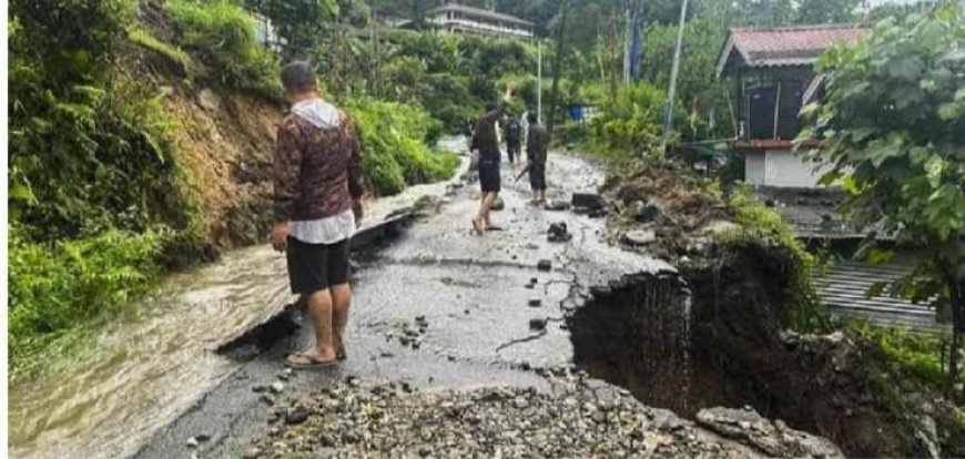 Landslide In Sikkim, Heavy Rainfall Washed Away Roads In Mangan District