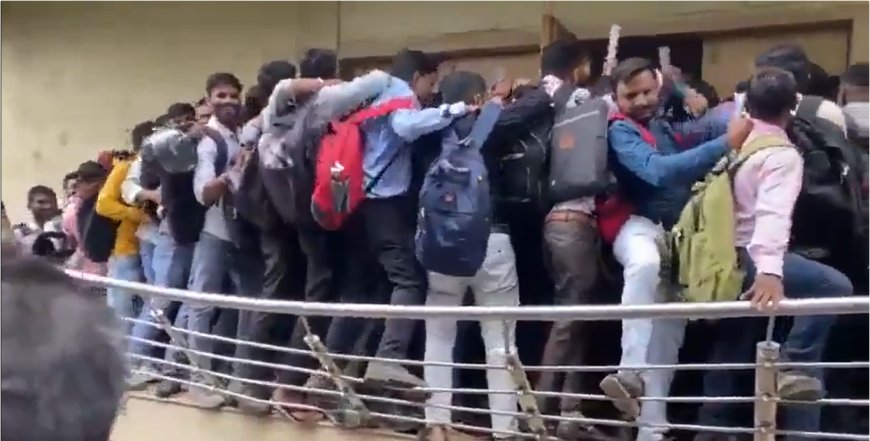 Viral Video Shows Stampede-Like Situation For Job Interview In Gujarat