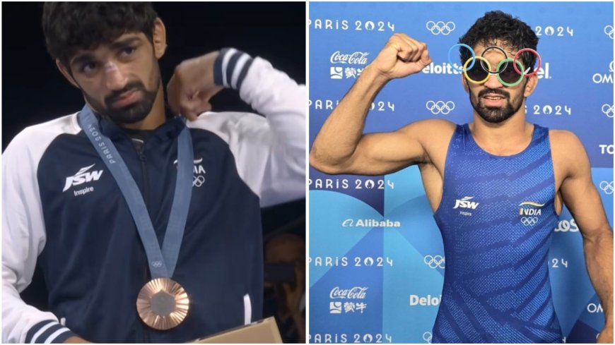 Aman Sehrawat Wins Bronze Medal In 57 Kg Freestyle Event At Paris Olympics 2024