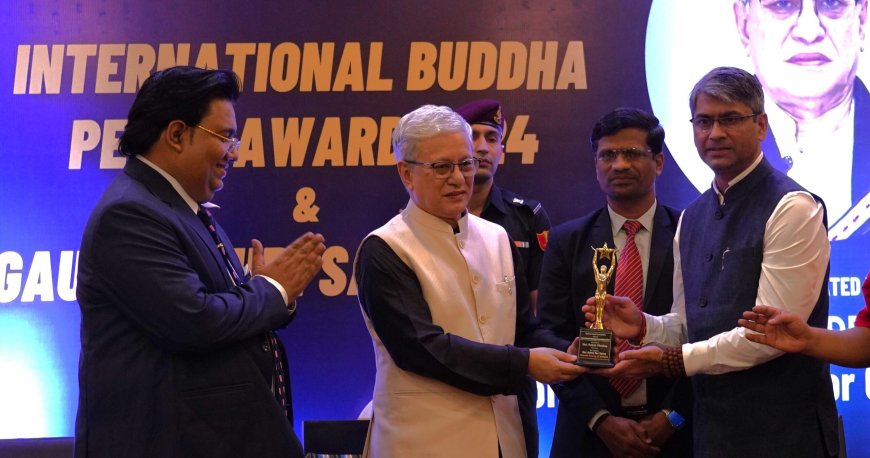 Hon’ble Governor Shri. Jishnu Dev Varma Presents the International Buddha Peace Award in Hyderabad