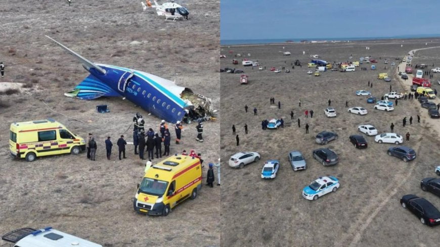 Azerbaijan Airlines Plane Crashes Near Aktau, Dozens Feared Dead