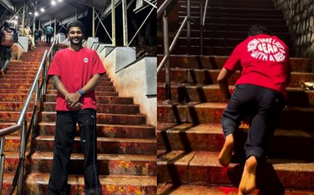 Nitish Kumar Reddy’s Ultimate Display of Devotion: Climbs Tirupati Temple Stairs on Knees