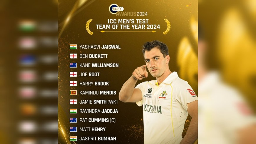 Jasprit Bumrah, Ravindra Jadeja and Yashasvi Jaiswal Included in ICC Test Team of the Year