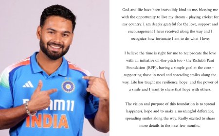 Rishabh Pant Will Donate 10% of his Commercial Earnings To Rishabh Pant Foundation