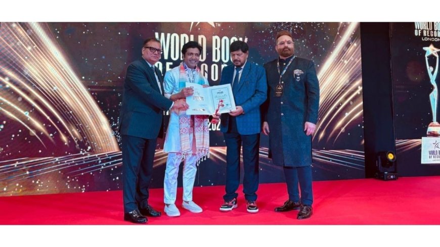 KP Vishal Goud Receives the International Excellence Award from the World Book of Records