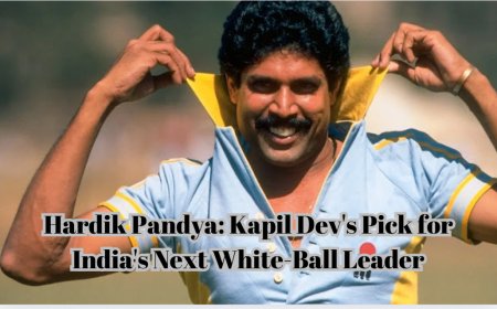 Hardik Pandya: Kapil Dev's Pick for India's Next White-Ball Leader