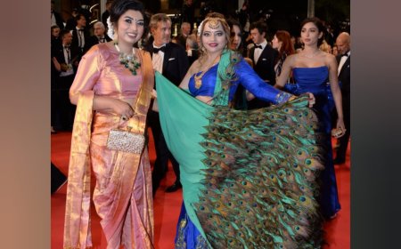 Smrutha Santhosh becomes the first British Indian Fashion Designer to walk the red carpet