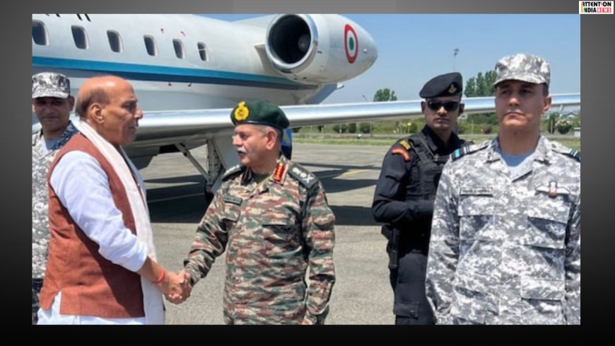 Defence Minister Rajnath Singh lands in Srinagar to assess the security situation