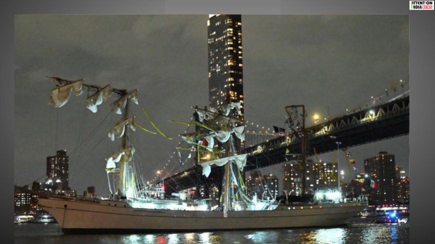 Mexican Navy ship crashes into Brooklyn Bridge; 2 dead and several injured