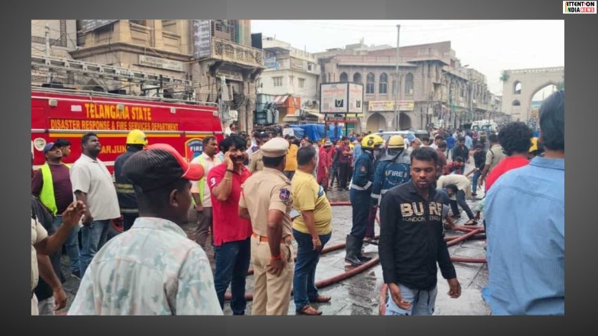 Huge Fire at Gulzar House near Charminar Hyderabad; 17 dead and several injured