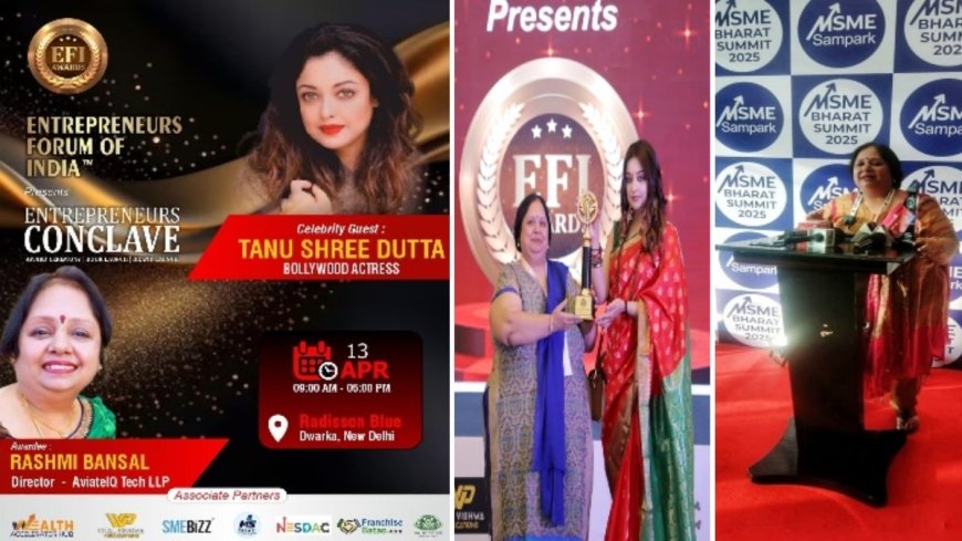 Rashmi Bansal Named Best Women Entrepreneur; AviatelQ Tech LLP Wins Best Emerging Startup Award