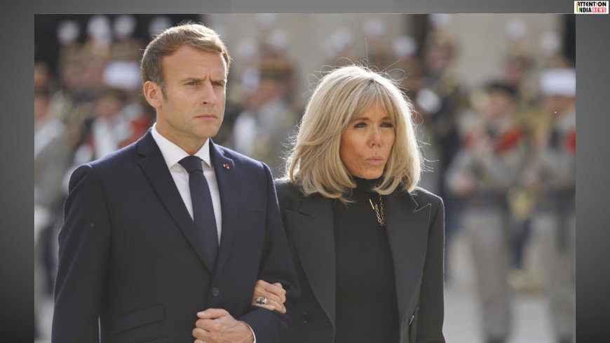 French President Emmanuel Macron denies marital dispute after being shoved by his wife in a viral video