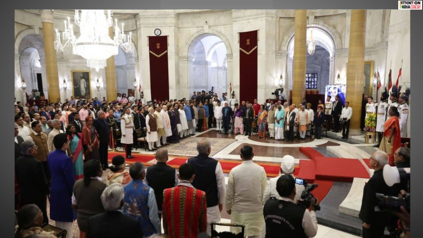 President Droupadi Murmu confers the Padma Awards at the second Civil Investiture Ceremony
