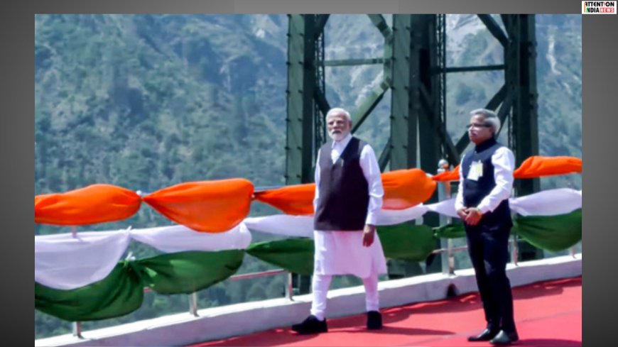 PM Modi inaugurates the Chenab Bridge; flags off Vande Bharat express