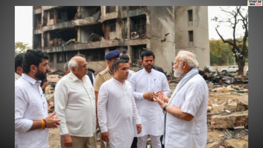 Ahmedabad Plane Crash: PM Modi visits the crash site and the civic hospital
