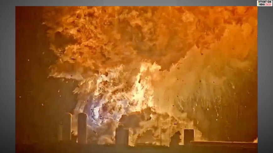 Huge explosion at SpaceX facility as Starship rocket burst into flames