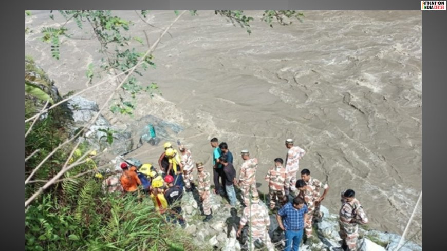Rudraprayag Bus Accident: 3 dead and several missing after bus falls into the Alaknanda river; rescue operations underway