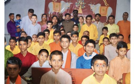 A Birthday Rooted in Service: Abhishek Kumar Tripathi Celebrates with Children and Cows in a Spirit of Devotion