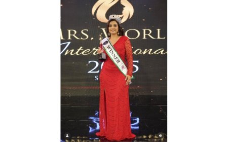 Fashion Designer Saloni Malhotra Crowned Mrs. World International 2025