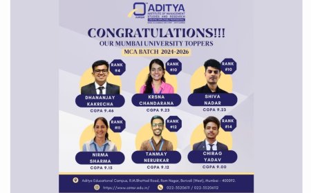 Aditya Institute of Management Studies and Research (AIMSR) Celebrates MCA Student Success with Top University Rankings