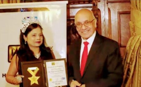 Ms Haryana Pooja Nangia Honoured at House of Commons London- The United Kingdom: A Global Iconic Women of  Haryana Making India  Proud