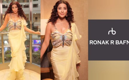 Nyra Banerjee Stuns in Globally Ronak R Bafna Signature Butterfly Blouse — Where Tradition Meets Bold Modernity