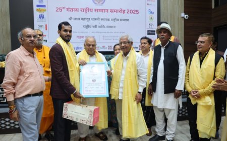 Wellwiser Trust Founder Dr. Sonu Prasad Honored with the Lal Bahadur Shastri Award 2025 With the Blessings of Former MP Shri Sunil Shastri