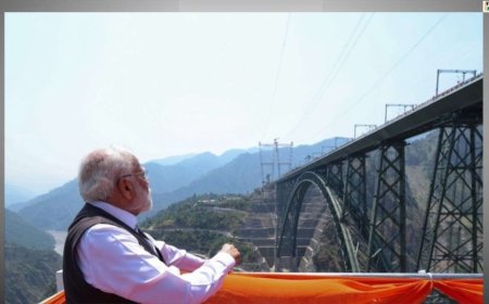 PM Modi inaugurates the Chenab Bridge; flags off Vande Bharat express