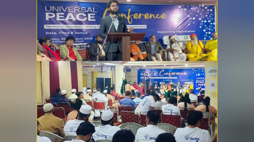 Adv. Nizam A. Khan Calls for Interfaith Harmony at Universal Peace Conference in Hyderabad
