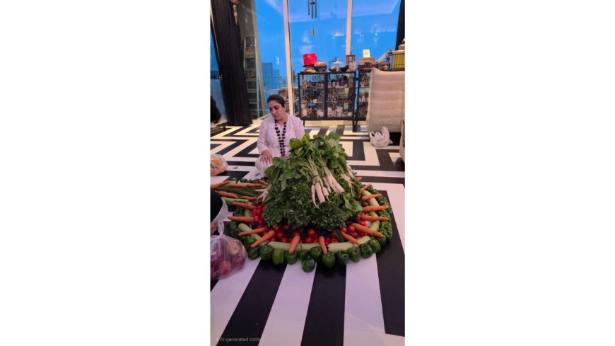 Gurumaa Karishma Shetty Performs Unique Worship by Creating a Shivling from Vegetables