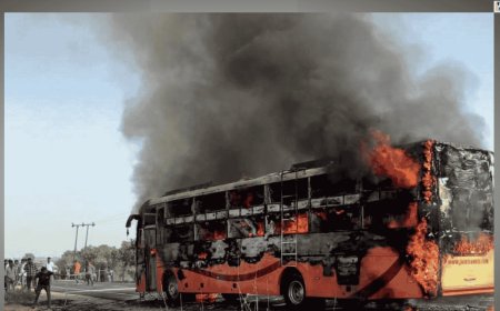 Tragic Bus Fire on Jaisalmer–Jodhpur Highway Claims 20 Lives, Dozens Injured; PM Announces Compensation