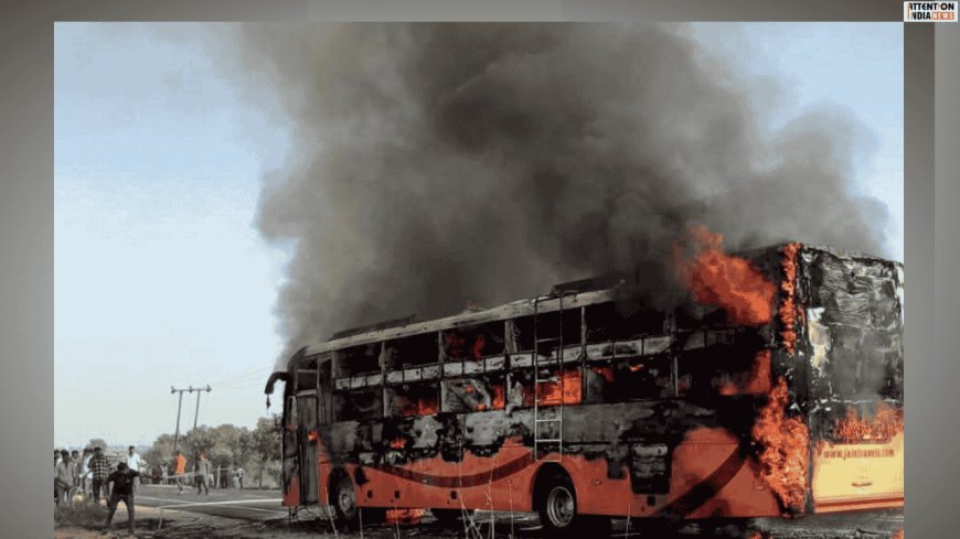 Tragic Bus Fire on Jaisalmer–Jodhpur Highway Claims 20 Lives, Dozens Injured; PM Announces Compensation