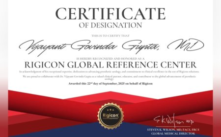 PIONEERING EXCELLENCE: Dr. Vijayant Govinda Gupta Becomes India’s First Ever Designated Rigicon® Global Reference Center