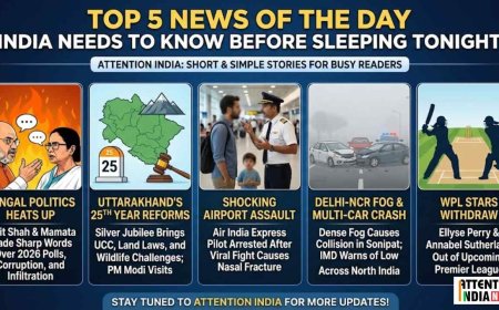 Top 5 News of the Day: Politics, Crime, Accidents and Sports Shake India
