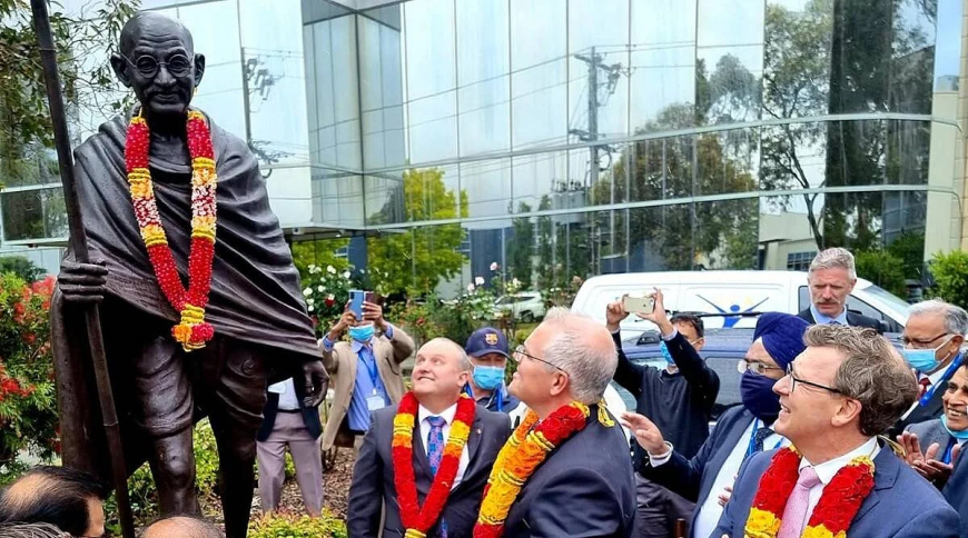 Mahatma Gandhi Statue Vandalised in Australia Sparks India Anger and Global Concern